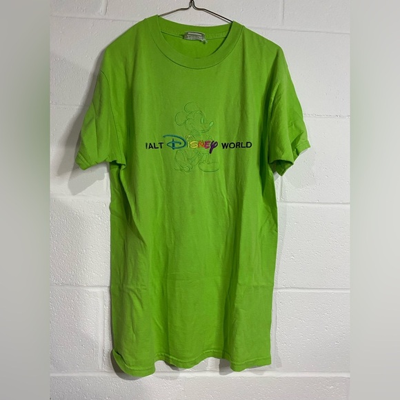 Disney Tops - Disney World Green T-Shirt medium